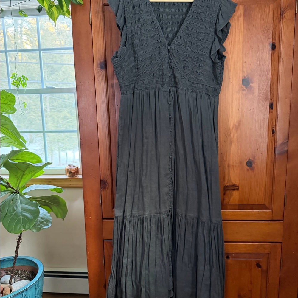 Quince Charcoal Maxi Dress